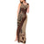 Bula Fiji Tank Maxi Dress Shark Tail Beige Masi Tapa