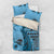 Bula Fiji Bedding Set Shark Tail Turquoise Masi Tapa