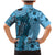 Bula Fiji Family Matching Mermaid Dress and Hawaiian Shirt Shark Tail Turquoise Masi Tapa