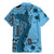 Bula Fiji Family Matching Mermaid Dress and Hawaiian Shirt Shark Tail Turquoise Masi Tapa