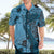 Bula Fiji Hawaiian Shirt Shark Tail Turquoise Masi Tapa