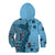 Bula Fiji Kid Hoodie Shark Tail Turquoise Masi Tapa