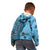 Bula Fiji Kid Hoodie Shark Tail Turquoise Masi Tapa