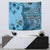 Bula Fiji Tapestry Shark Tail Turquoise Masi Tapa