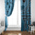 Bula Fiji Window Curtain Shark Tail Turquoise Masi Tapa