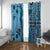 Bula Fiji Window Curtain Shark Tail Turquoise Masi Tapa