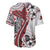 Bula Fiji Baseball Jersey Shark Tail White Masi Tapa