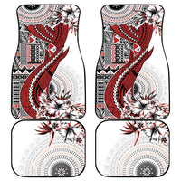Bula Fiji Car Mats Shark Tail White Masi Tapa LT7 - Polynesian Pride