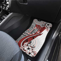 Bula Fiji Car Mats Shark Tail White Masi Tapa LT7 - Polynesian Pride