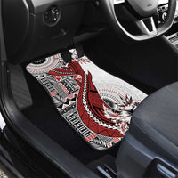 Bula Fiji Car Mats Shark Tail White Masi Tapa LT7 - Polynesian Pride