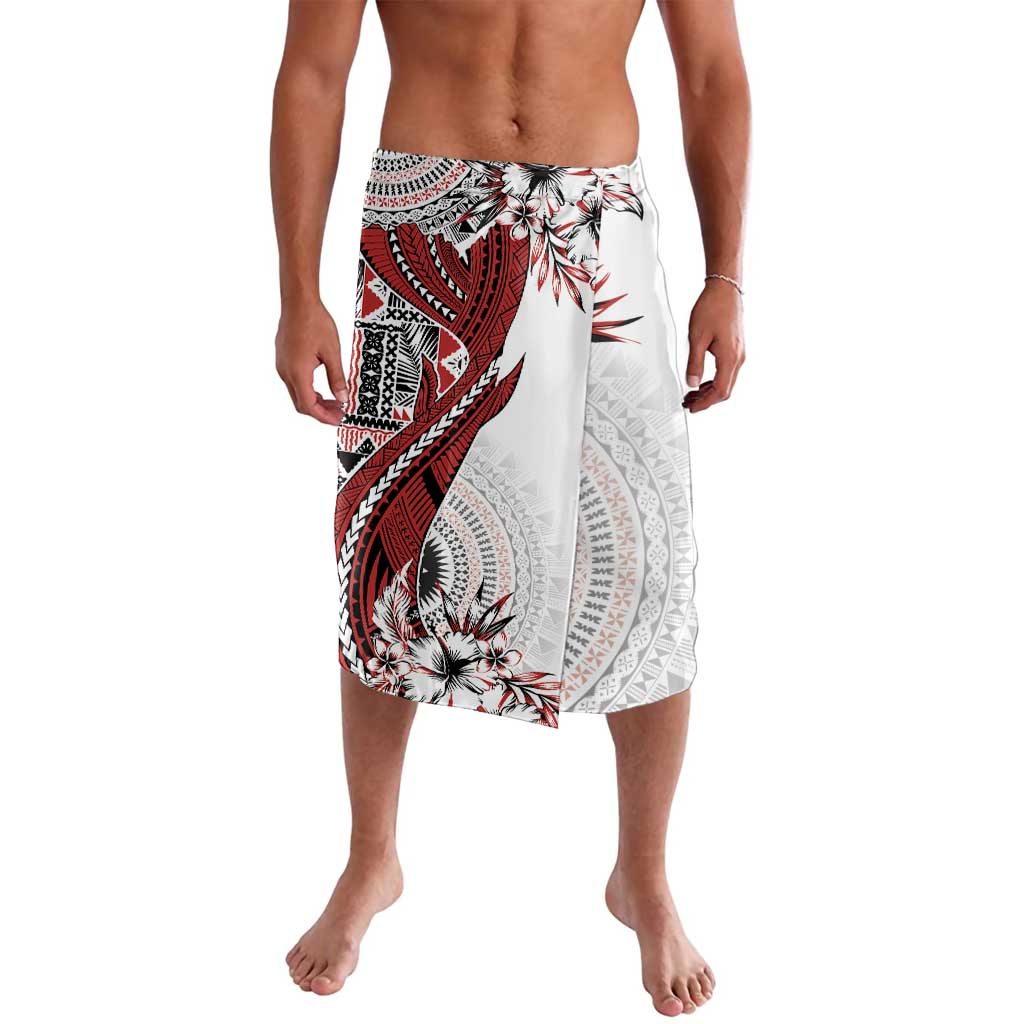 Bula Fiji Lavalava Shark Tail White Masi Tapa