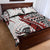 Bula Fiji Quilt Bed Set Shark Tail White Masi Tapa