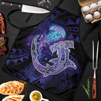 Polynesian Aumakua Apron Jellyfish with Shark LT7 Teal Purple - Polynesian Pride