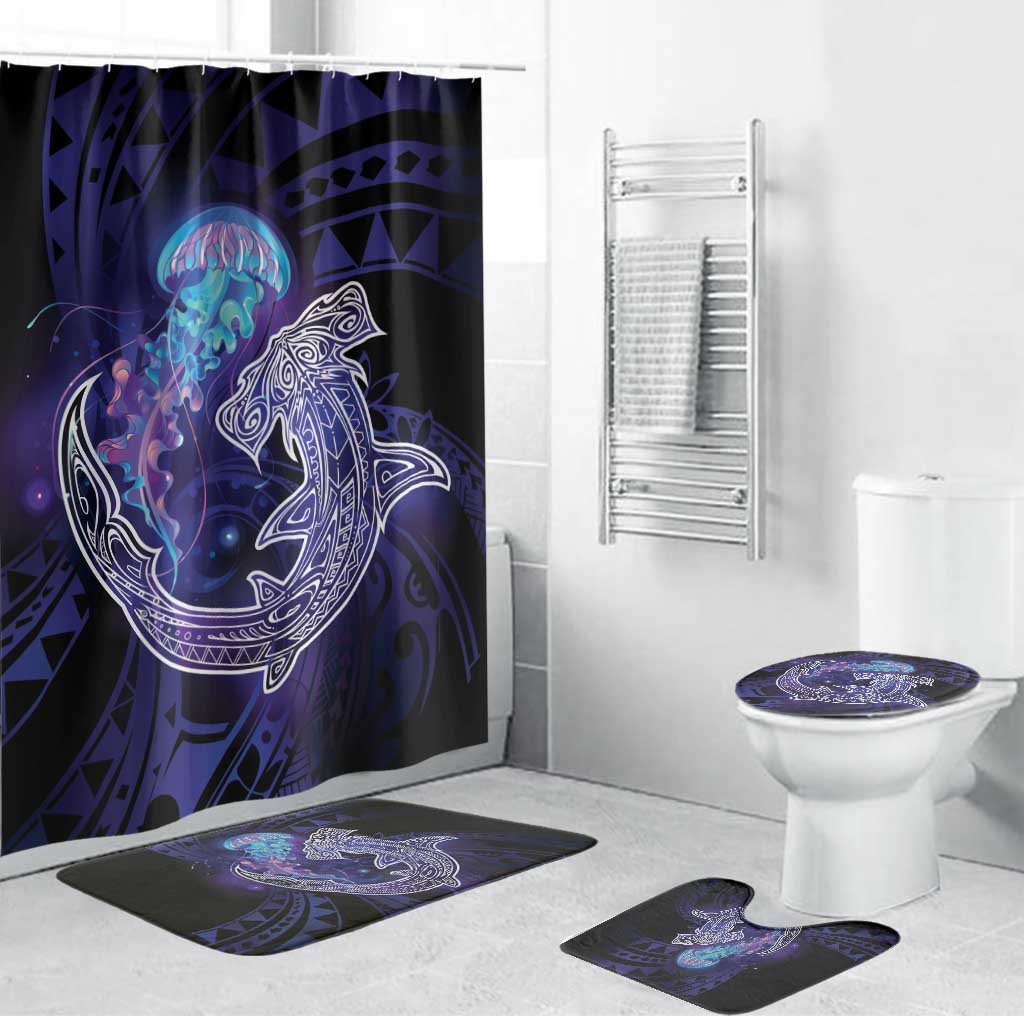 Polynesian Aumakua Bathroom Set Jellyfish with Shark - Polynesian Pride