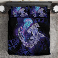 Polynesian Aumakua Bedding Set Jellyfish with Shark - Polynesian Pride