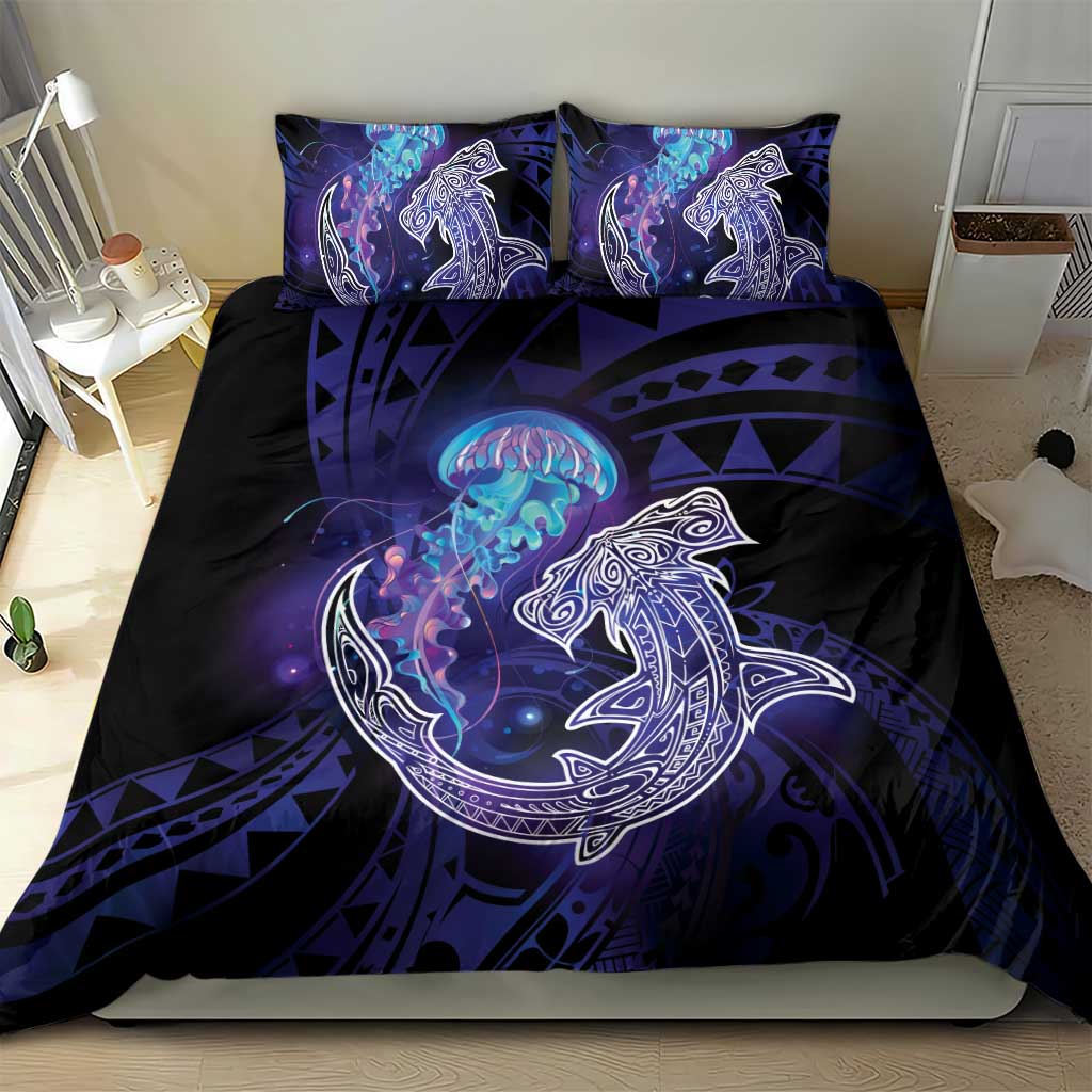 Polynesian Aumakua Bedding Set Jellyfish with Shark - Polynesian Pride