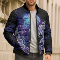 Polynesian Aumakua Bomber Puffer Jacket Jellyfish with Shark LT7 - Polynesian Pride