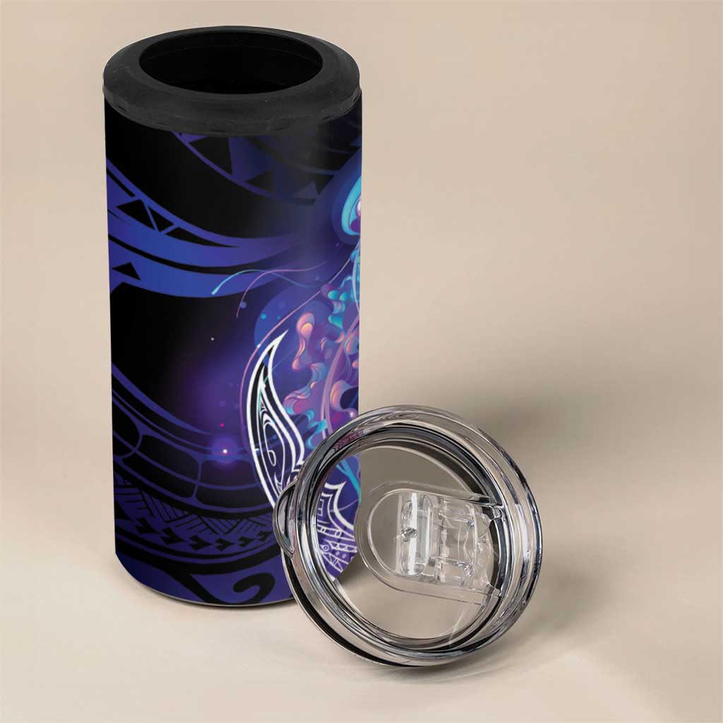 Polynesian Aumakua 4 in 1 Can Cooler Tumbler Jellyfish with Shark LT7 - Polynesian Pride