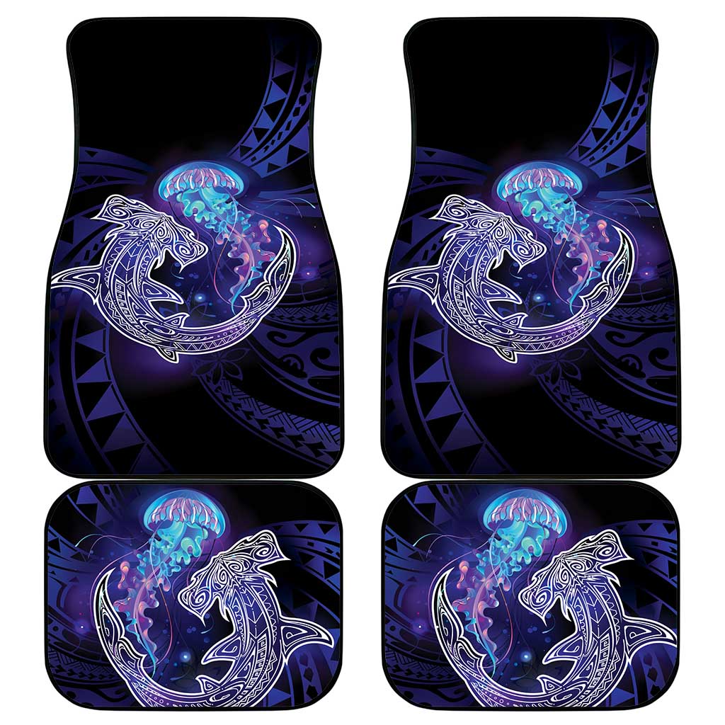 Polynesian Aumakua Car Mats Jellyfish with Shark LT7 - Polynesian Pride