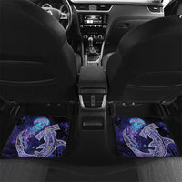Polynesian Aumakua Car Mats Jellyfish with Shark LT7 Set 2pcs - Back Teal Purple - Polynesian Pride