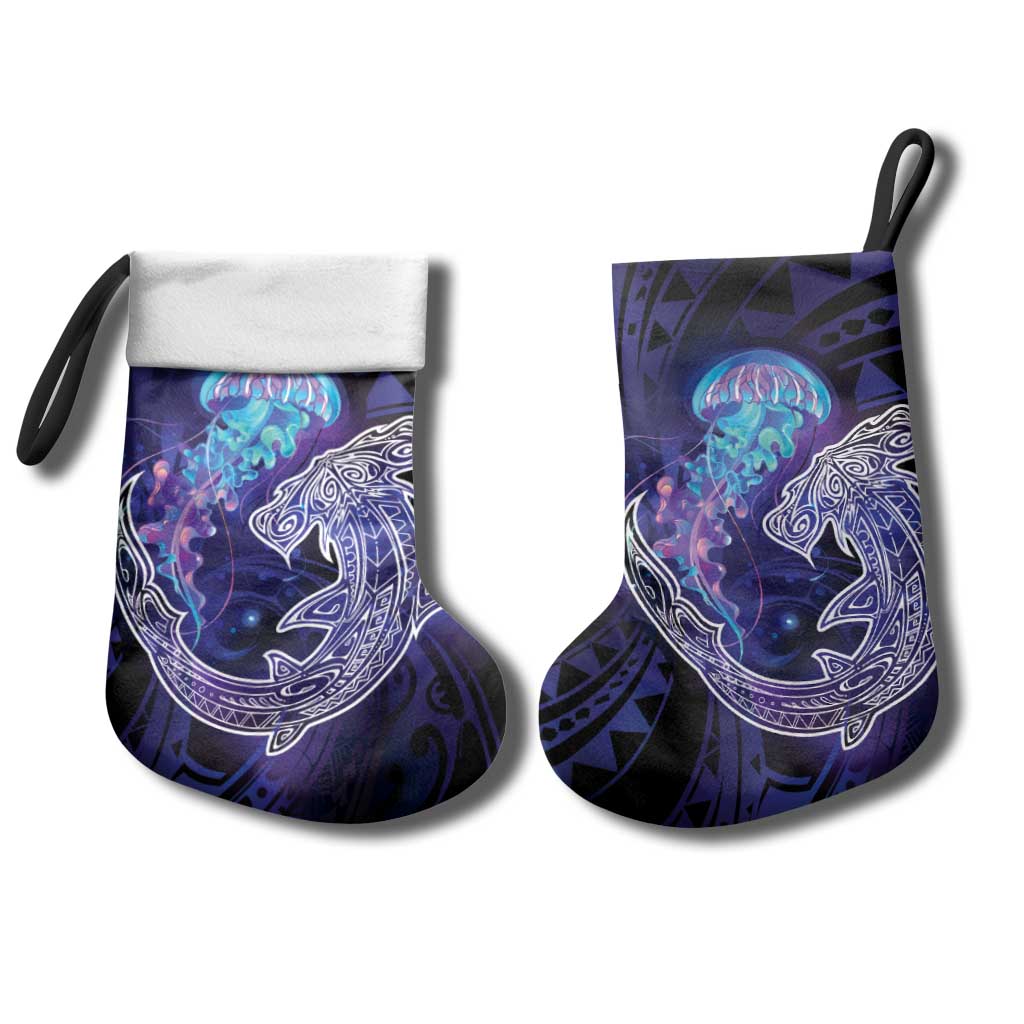 Polynesian Aumakua Christmas Stocking Jellyfish with Shark - Polynesian Pride