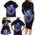Polynesian Aumakua Family Matching Long Sleeve Bodycon Dress and Hawaiian Shirt Jellyfish with Shark - Polynesian Pride