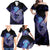 Polynesian Aumakua Family Matching Off Shoulder Maxi Dress and Hawaiian Shirt Jellyfish with Shark - Polynesian Pride