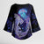 Polynesian Aumakua Kimono Sleeve Blouse Jellyfish with Shark - Polynesian Pride