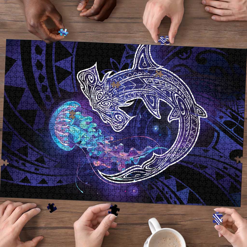 Polynesian Aumakua Puzzle Jellyfish with Shark LT7 - Polynesian Pride