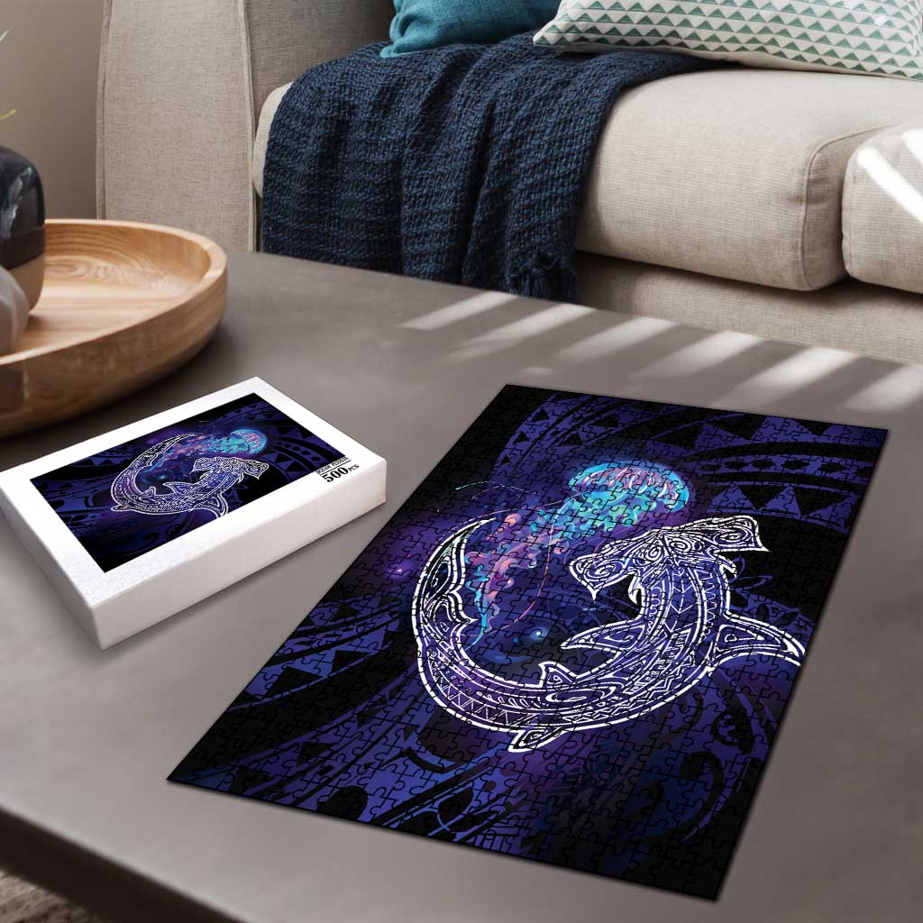 Polynesian Aumakua Puzzle Jellyfish with Shark LT7 - Polynesian Pride