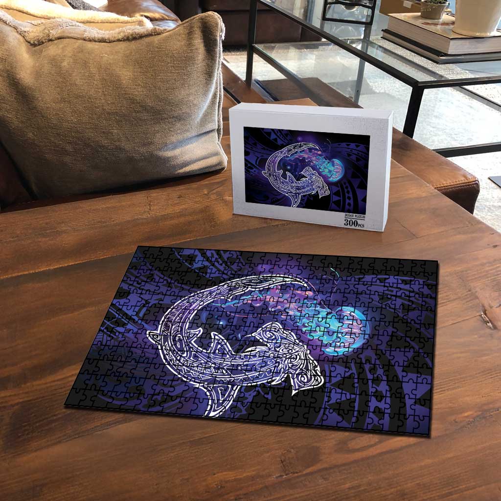 Polynesian Aumakua Puzzle Jellyfish with Shark LT7 - Polynesian Pride
