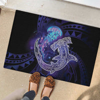 Polynesian Aumakua Rubber Doormat Jellyfish with Shark LT7 - Polynesian Pride