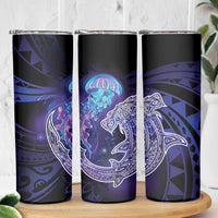 Polynesian Aumakua Skinny Tumbler Jellyfish with Shark - Polynesian Pride
