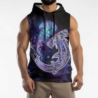 Polynesian Aumakua Sleeveless Hoodie Jellyfish with Shark LT7 - Polynesian Pride