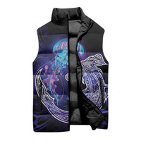 Polynesian Aumakua Sleeveless Puffer Jacket Jellyfish with Shark LT7 - Polynesian Pride