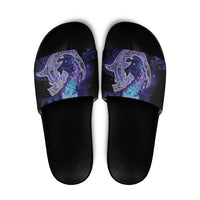 Polynesian Aumakua Slide Sandals Jellyfish with Shark - Polynesian Pride