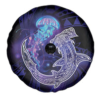 Polynesian Aumakua Spare Tire Cover Jellyfish with Shark - Polynesian Pride