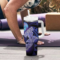 Polynesian Aumakua Tumbler With Handle Jellyfish with Shark - Polynesian Pride