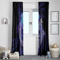 Polynesian Aumakua Window Curtain Jellyfish with Shark - Polynesian Pride