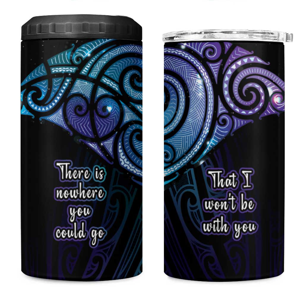 Aotearoa Maori Te Whai Rahi 4 in 1 Can Cooler Tumbler Tala - Nowhere You Could Go That I Won't Be With You - Polynesian Pride