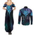 Aotearoa Maori Te Whai Rahi Couples Matching Summer Maxi Dress and Long Sleeve Button Shirt Tala - Nowhere You Could Go That I Won't Be With You - Polynesian Pride