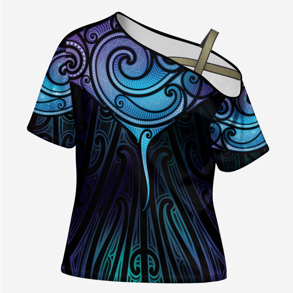 Aotearoa Maori Te Whai Rahi Cross Shoulder Shirt Tala - Nowhere You Could Go That I Won't Be With You - Polynesian Pride