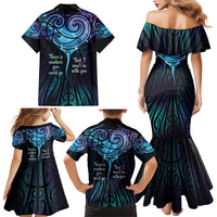 Aotearoa Maori Te Whai Rahi Family Matching Mermaid Dress and Hawaiian Shirt Tala - Nowhere You Could Go That I Won't Be With You - Polynesian Pride