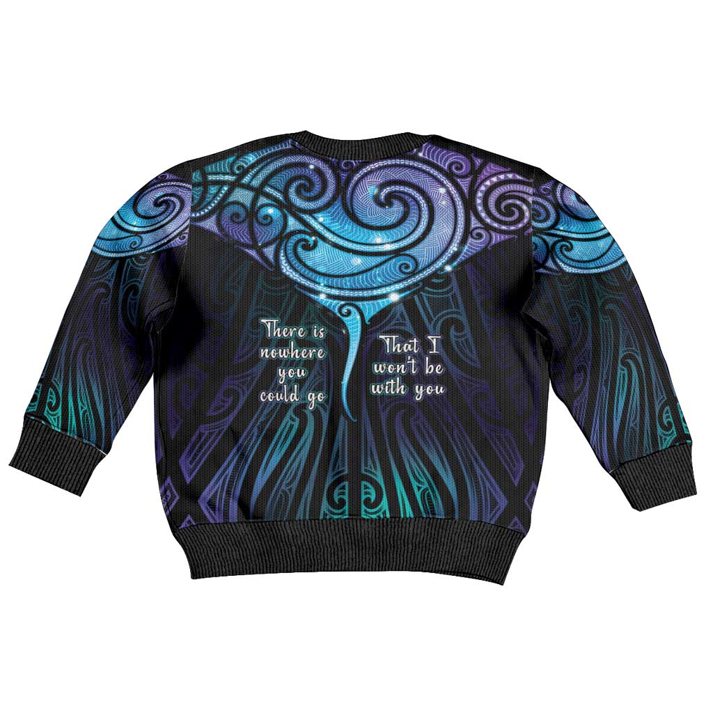 Aotearoa Maori Te Whai Rahi Kid Ugly Christmas Sweater Tala - Nowhere You Could Go That I Won't Be With You - Polynesian Pride