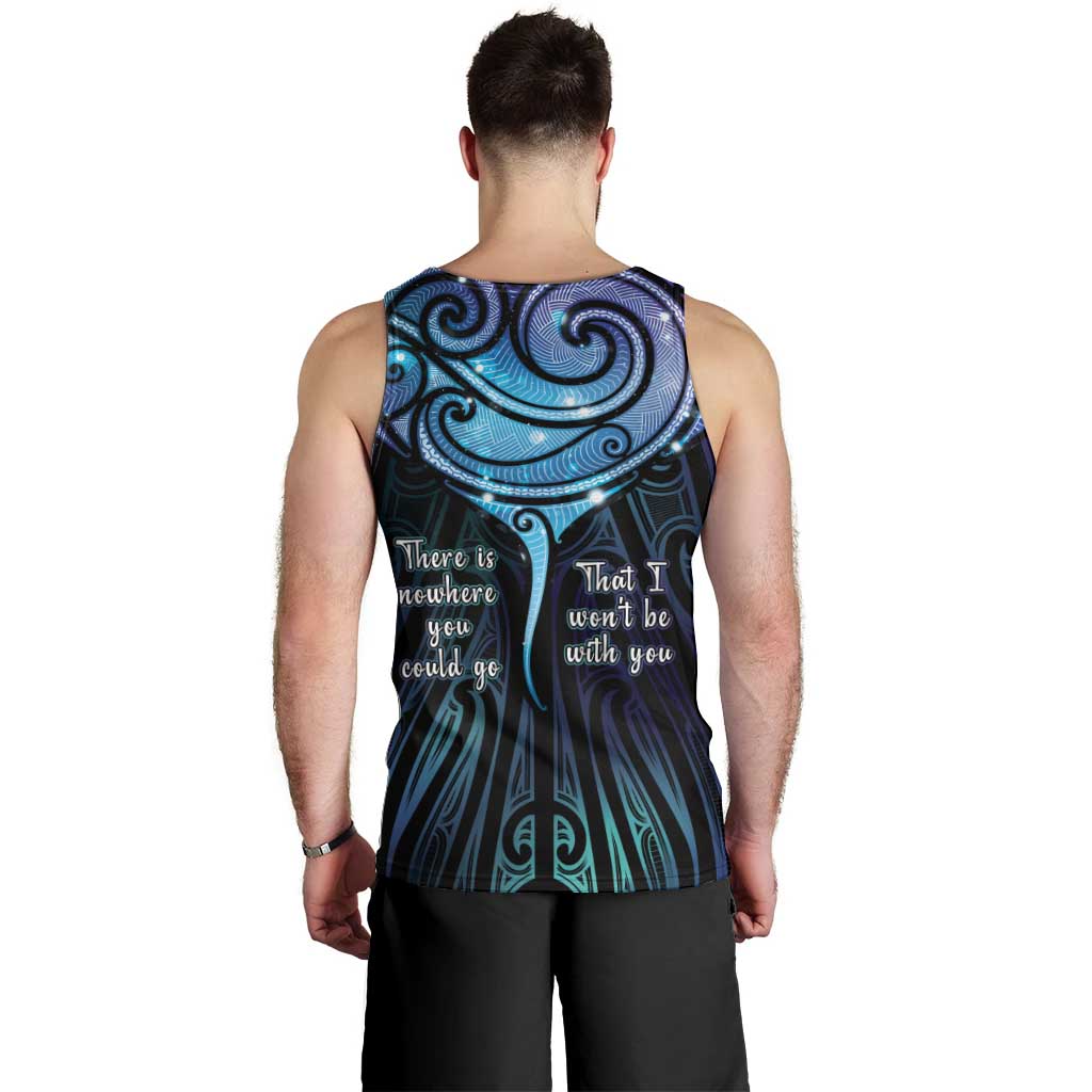 Aotearoa Maori Te Whai Rahi Men Tank Top Tala - Nowhere You Could Go That I Won't Be With You - Polynesian Pride