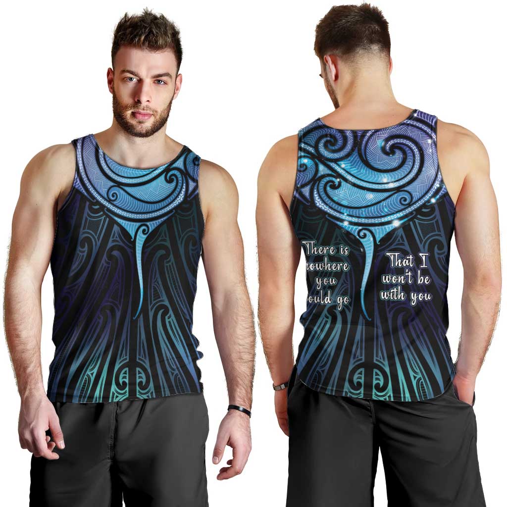 Aotearoa Maori Te Whai Rahi Men Tank Top Tala - Nowhere You Could Go That I Won't Be With You - Polynesian Pride