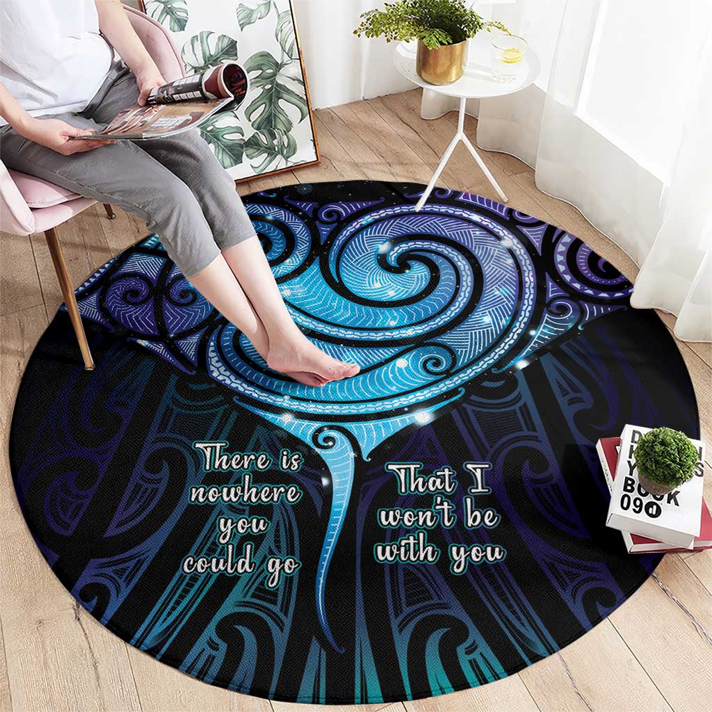 Aotearoa Maori Te Whai Rahi Round Carpet Tala - Nowhere You Could Go That I Won't Be With You - Polynesian Pride