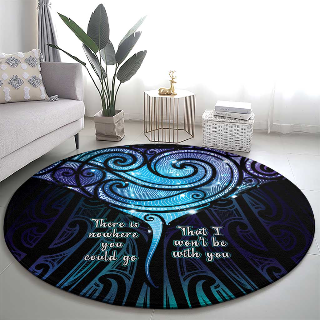 Aotearoa Maori Te Whai Rahi Round Carpet Tala - Nowhere You Could Go That I Won't Be With You - Polynesian Pride