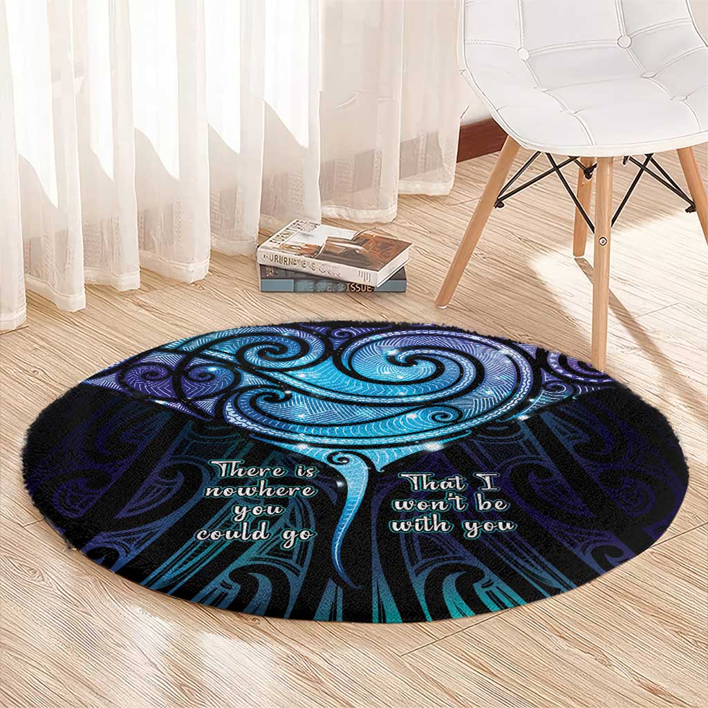 Aotearoa Maori Te Whai Rahi Round Carpet Tala - Nowhere You Could Go That I Won't Be With You - Polynesian Pride