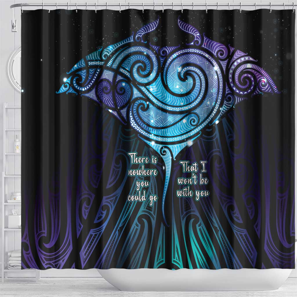 Aotearoa Maori Te Whai Rahi Shower Curtain Tala - Nowhere You Could Go That I Won't Be With You - Polynesian Pride